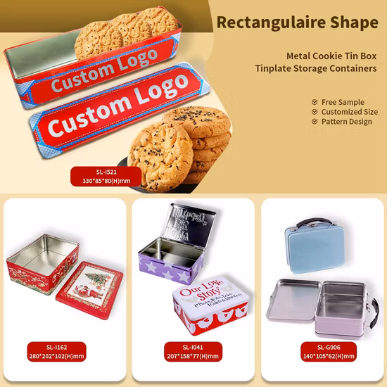 Custom Color Box Candy Box Tin Can Packaging Tin Candy Tin Box Cookie Biscuit Tin Can Gift Tin Box