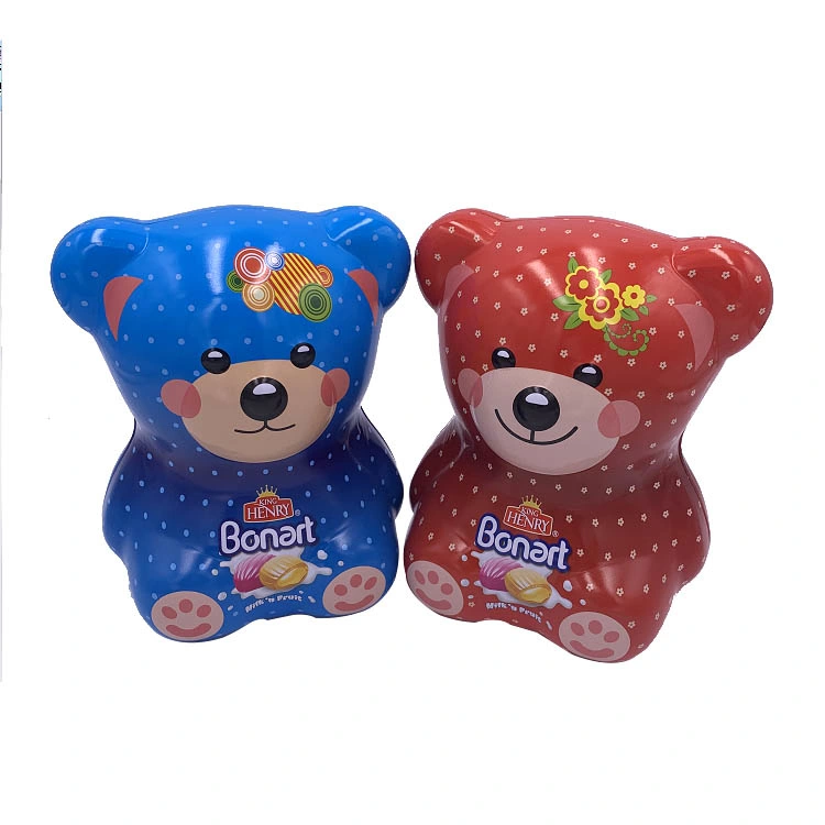 Bear Shape Tin Box for Candy, Cookie, Chocolate, Tea Packing