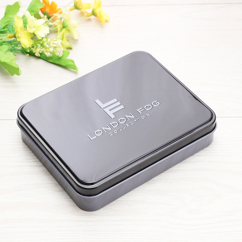 Metal Box Tin Can Candy Metal Box Hinge Lid Storage Box for Mint Candy Chocolate Packing