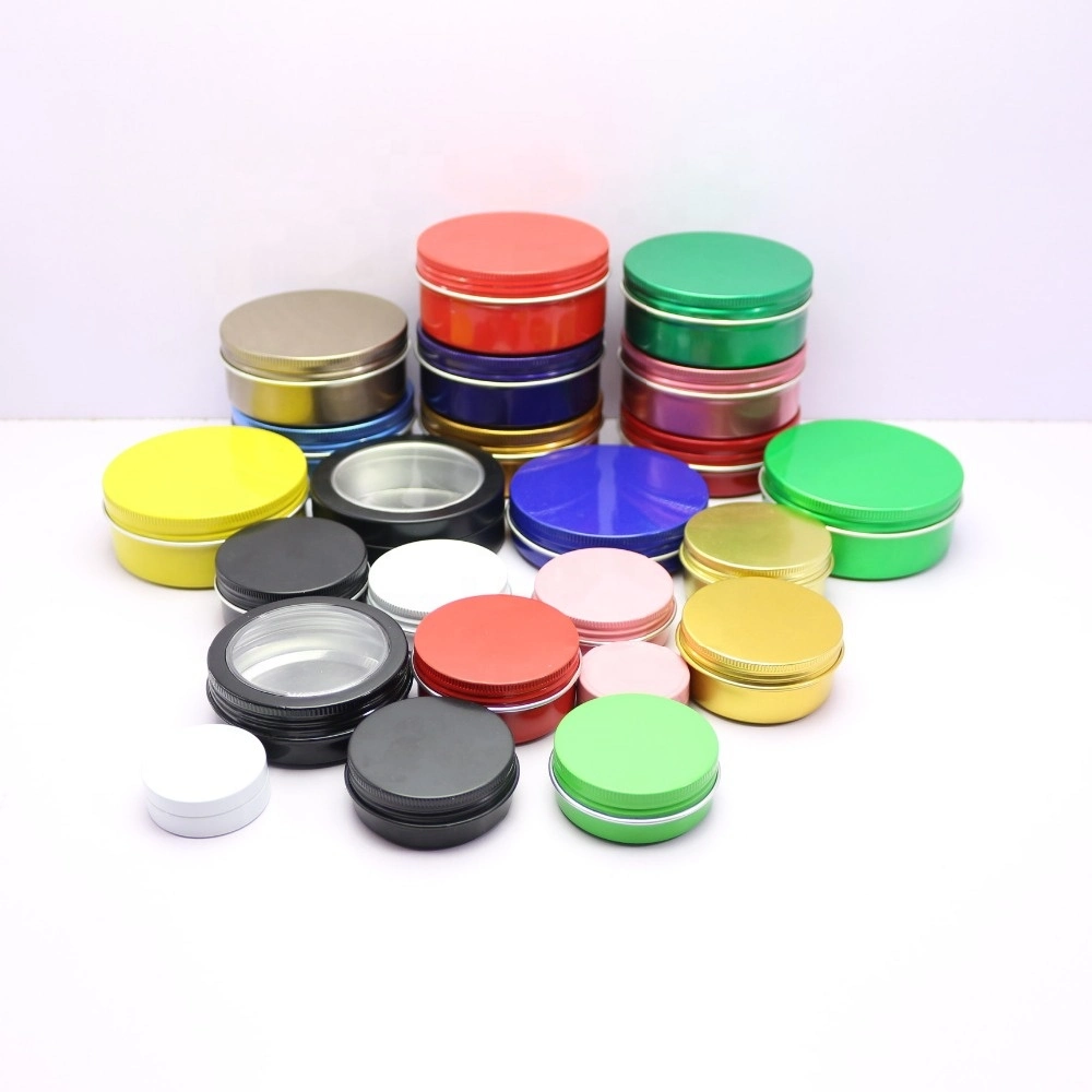 Round Food Tea Packaging Metal Tin Box for Cookie Coffee Candy