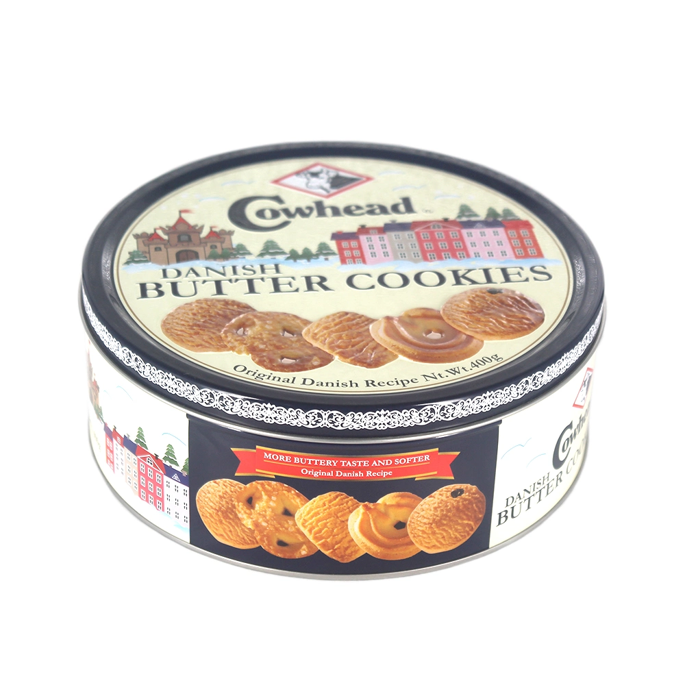 High Quality Customized Bespoke Gift Food Chocolate Metal Packaging Case Round Biscuit Cookie Tin Can Box