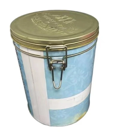 Hot Sale Round Tin Box with Airtight Lid Gift Packaging Coffee Tea Metal Tin Can Packaging Tin Box
