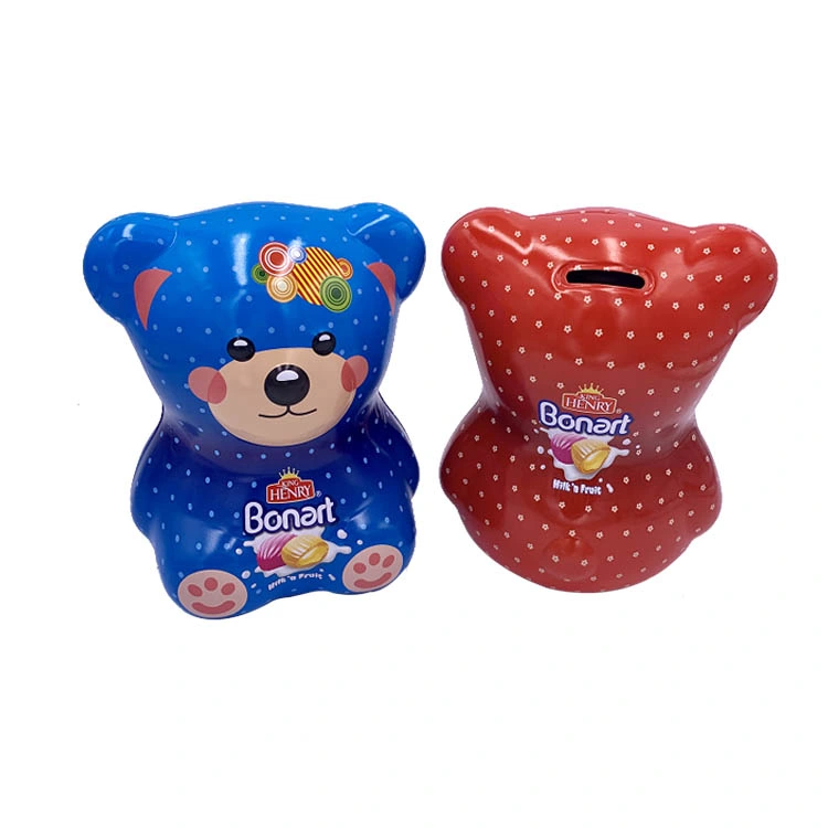 Bear Shape Tin Box for Candy, Cookie, Chocolate, Tea Packing