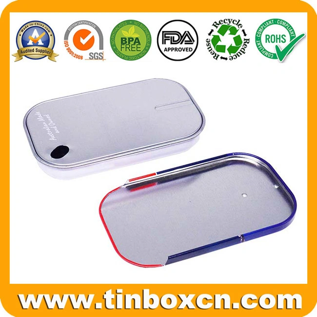 Food-Safety Sliding Metal Can Mint Tin Box with Slide Top for Candy Sweets Gum Confectionery