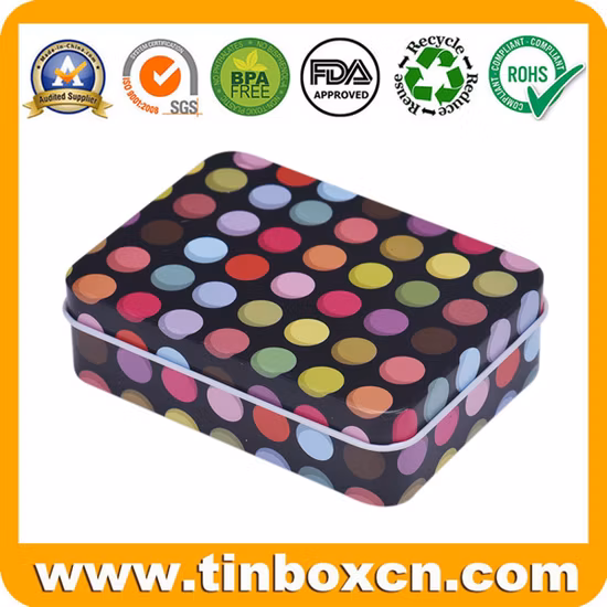 Empty Food Grade Rectangular Metal Coffee Tin Box for Promotional Gifts