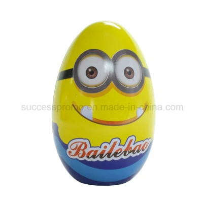 Promotional Minions Easter Egg Shaped Tin Box for Chocolate Package