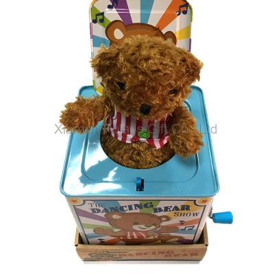 Kids Toys Dance Bear Music Tin Box
