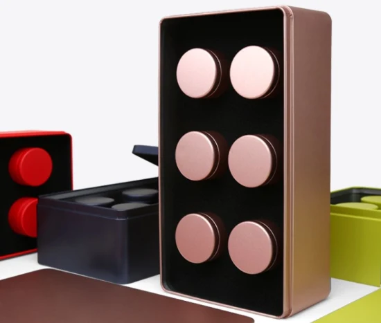 Custom Big Rectangular Polygonal Chocolate Cookie Candy Metal Tin Box